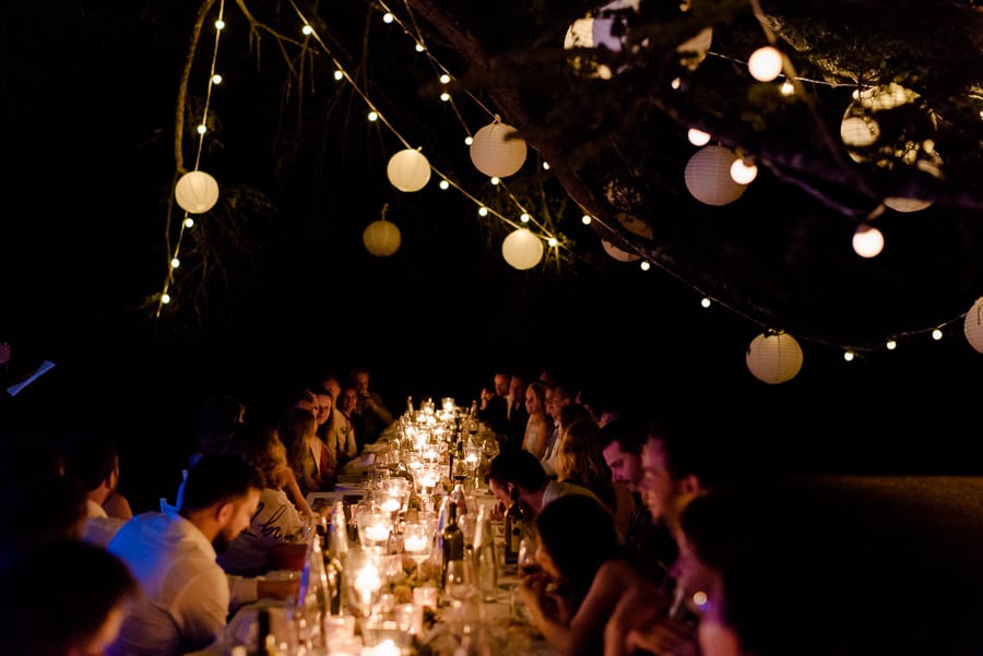 wedding dinner candle light