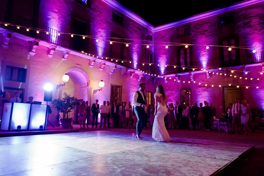 bride and groom first dance