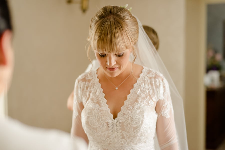 Bride getting ready