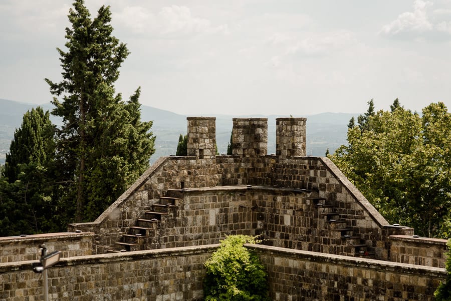 detail of the walls of the vincigliata castle in fiesole Florence