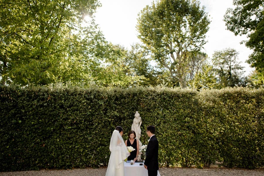 wedding ceremony at villa cora