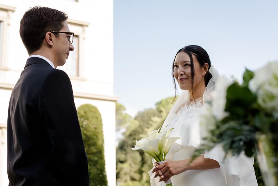 ceremony moment at villa cora florence