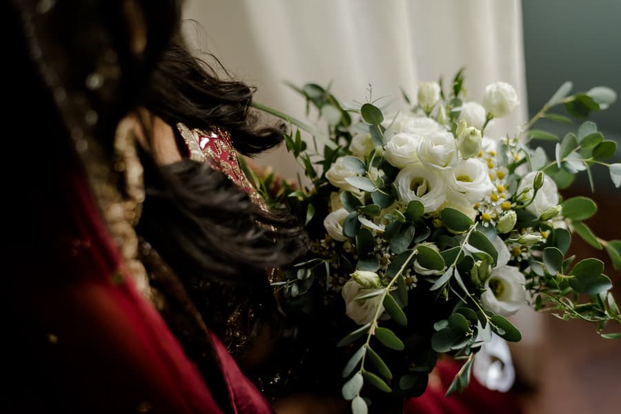 Bridal bouquet detail