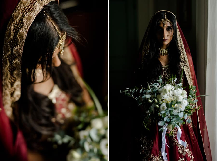 Portrait of a beautiful indian bride