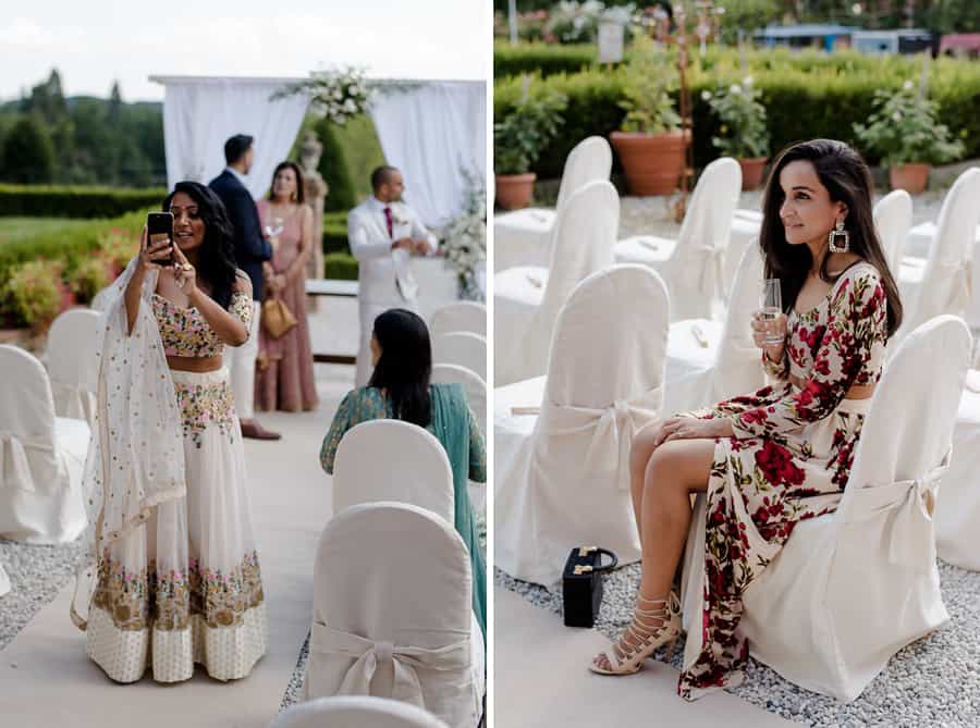 Indian guests of wedding in lucca