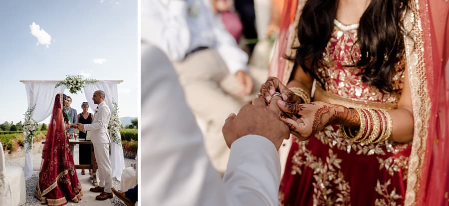 exchanging of the wedding rings