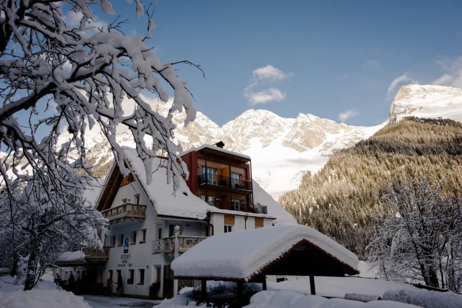 seehaus anterselva lake venue winter wedding in italy