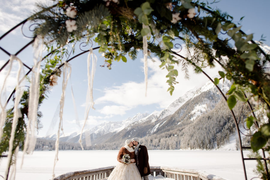 wedding ceremony anterselva lake sud tirol Italy