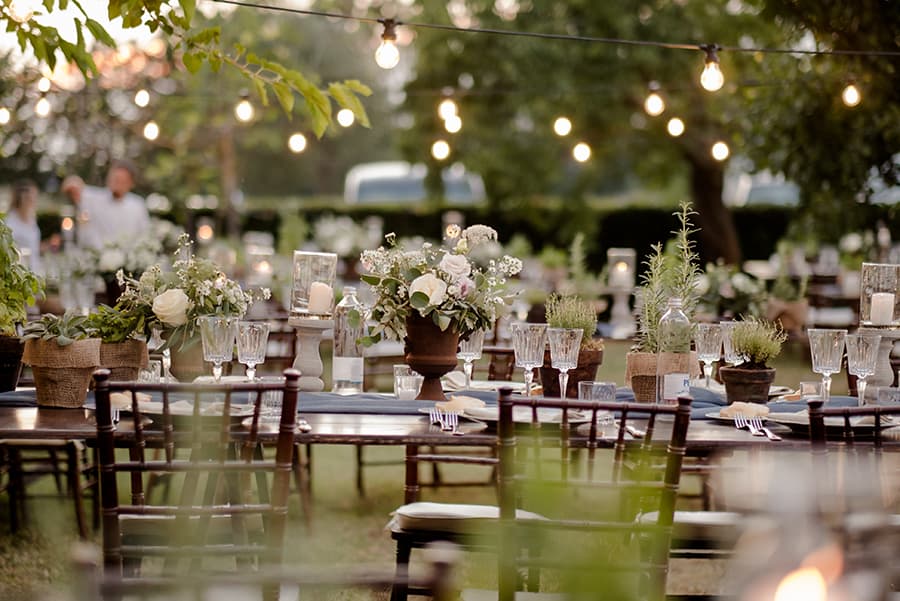 Tuscany Wedding Styling Ideas and Inspiration lighting for dinner