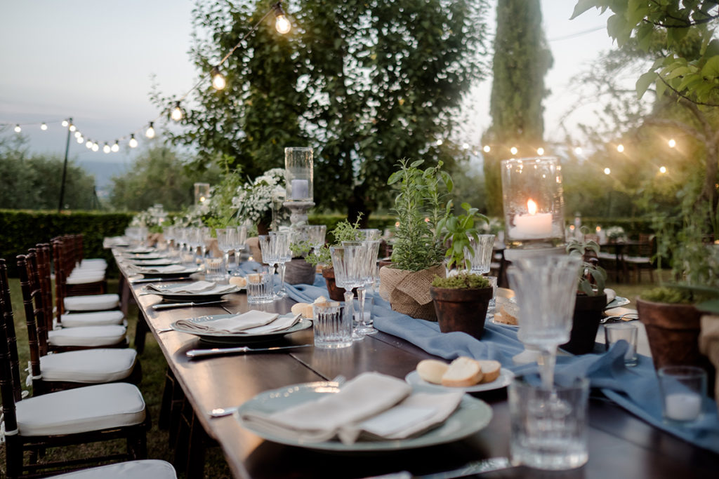 Linen table runners tuscany Wedding Centrepiece