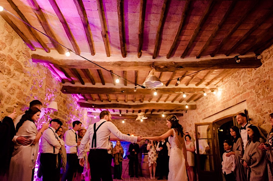 Bride and groom first dance