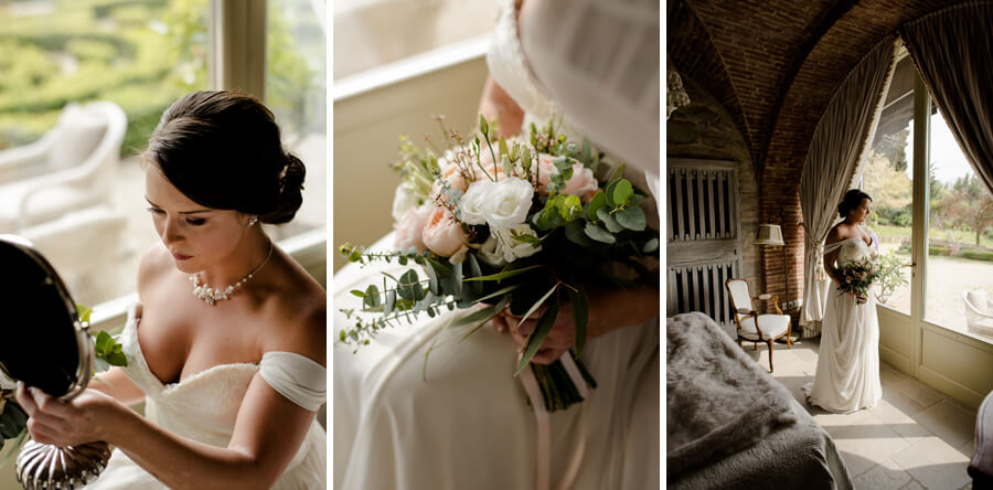 Bride portrait at Villa Le Fontanelle Florence