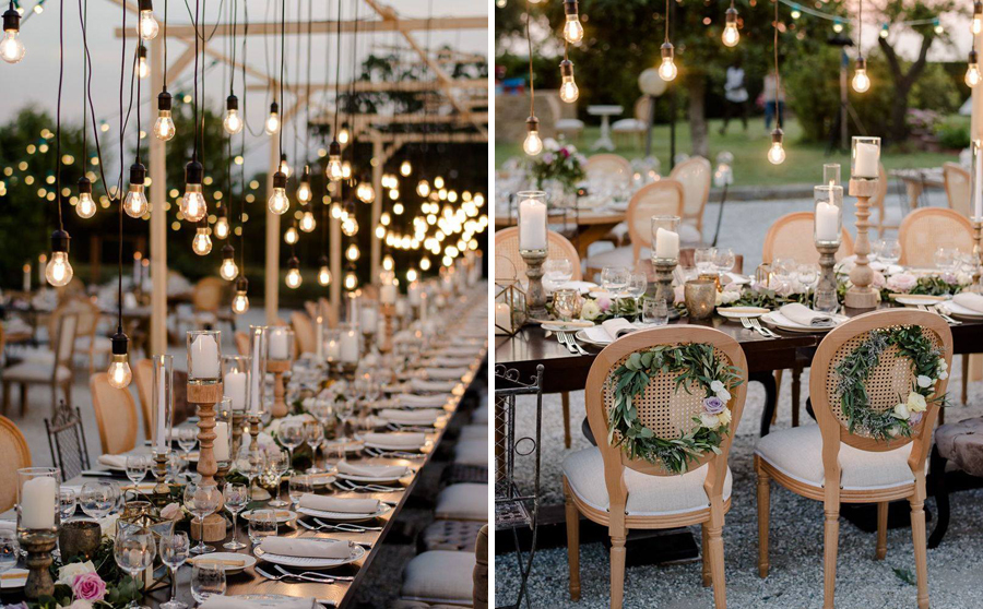 table setting lighting