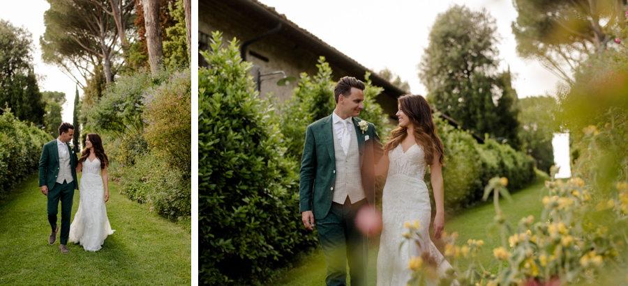 beautiful portraits of bride and groom at Tenuta di Pratello Country Resort