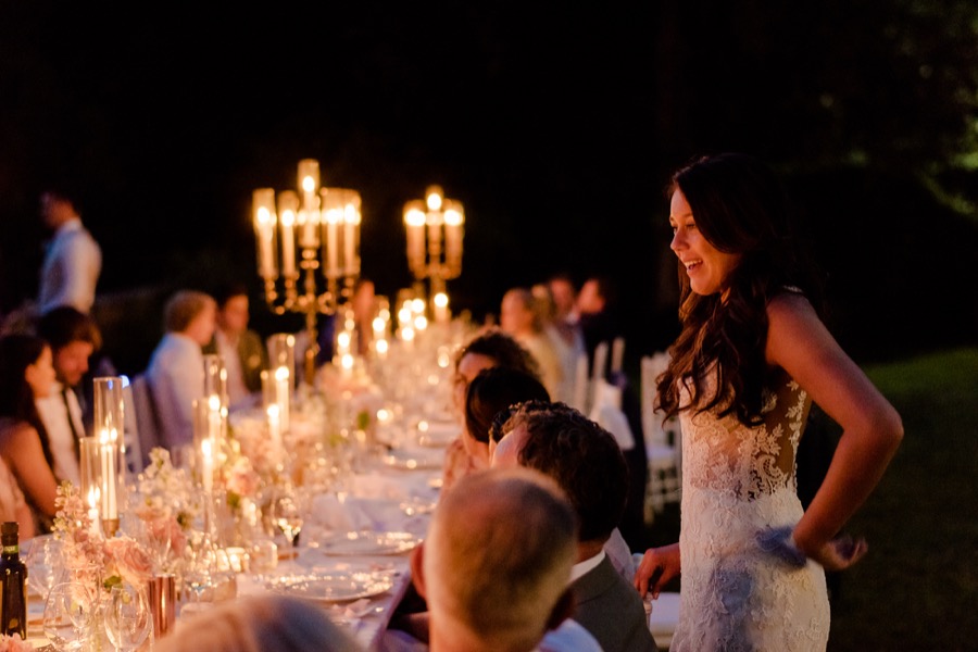 amazing candle lighting on the table at Tenuta di Pratello Country Resort