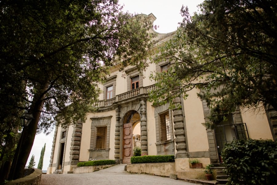 Montegufoni castle main entrance