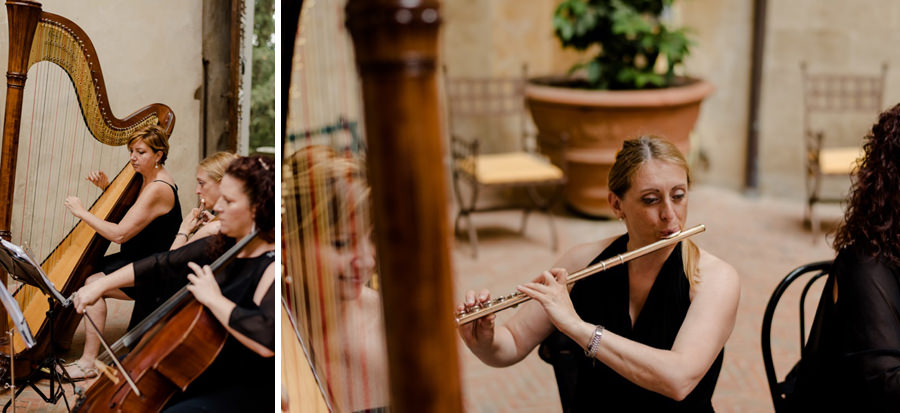 live music at wedding at montegufoni castle