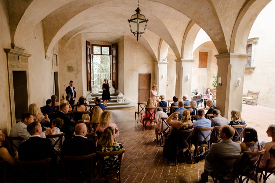 wedding ceremony at montegufoni castle