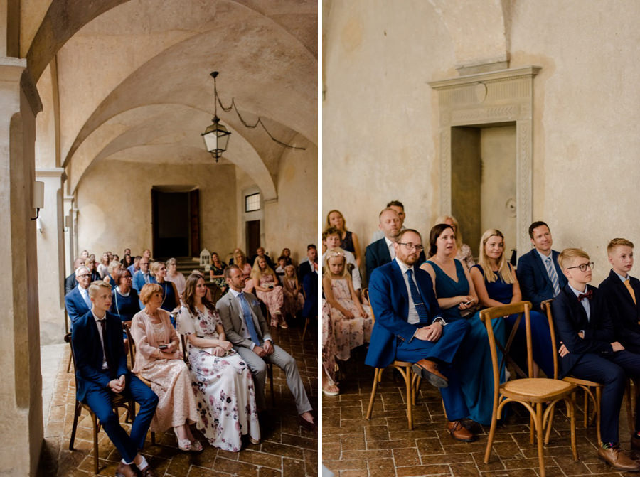 wedding guests montegufoni castle