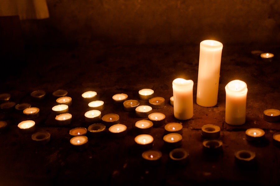 candles lighting details wedding