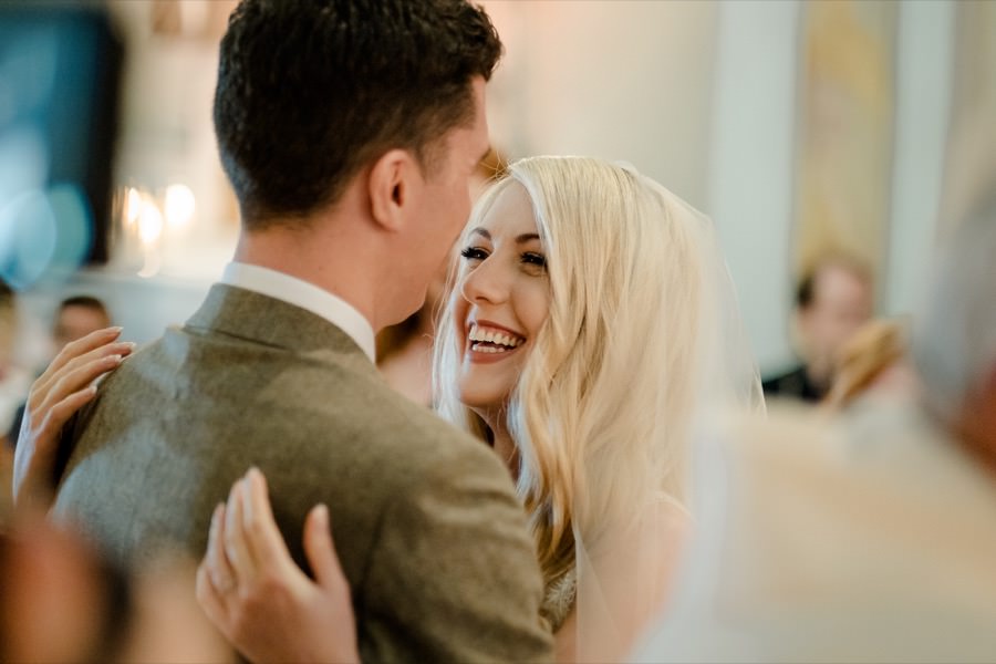 bride smiling