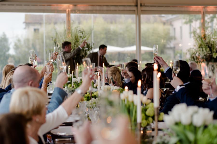 Toast for the spouses at dinner