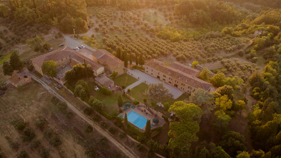 villa piaggia aerial view