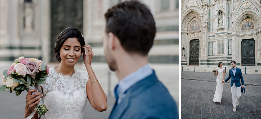 Wedding couple in florence