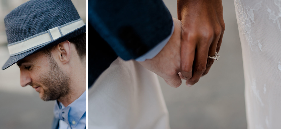 hands details with wedding ring