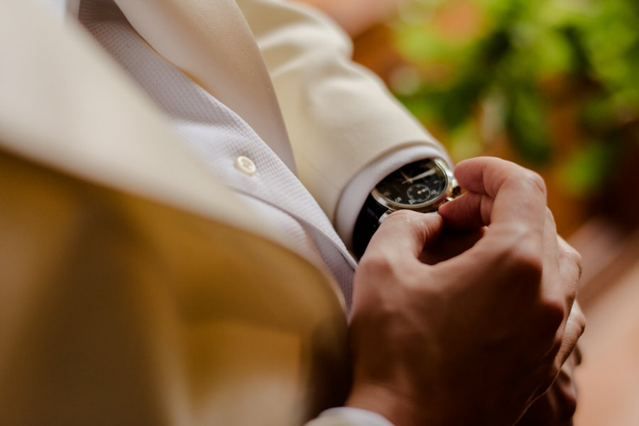 detail of the groom's watch