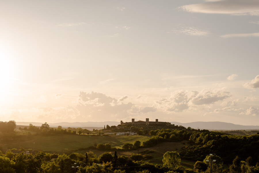 monteriggioni sight during the golden hour