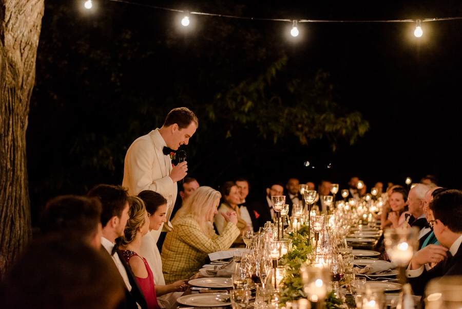 speeches during the wedding dinner