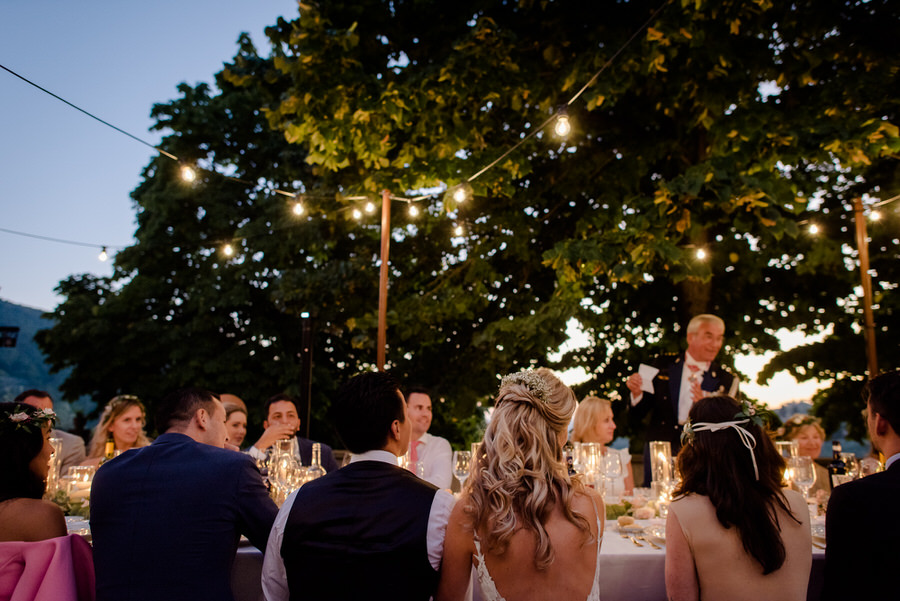 speeches during the wedding dinner