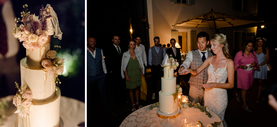 cutting of the cake