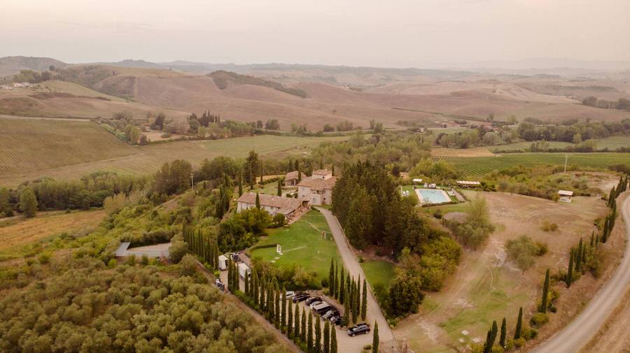 borgo della meliana view from the drone