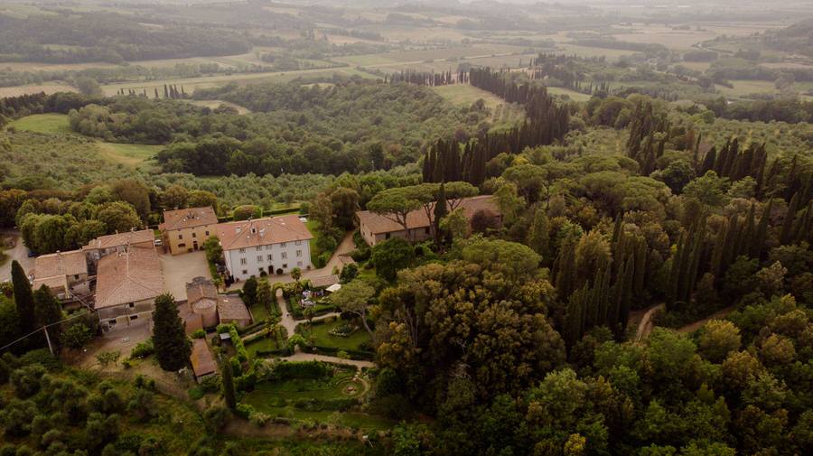 tenuta il pratello tuscany view from the drone