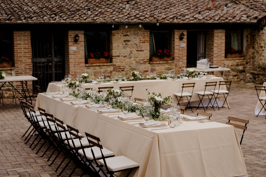 country tuscan wedding style tables setting