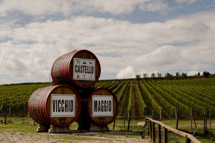 main entrance of Castello di Vicchiomaggio, Greve in Chianti