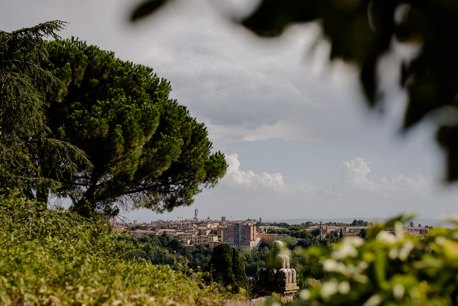 View of the city of Siena from the terrace of Le Volte di Vicobello, Siena