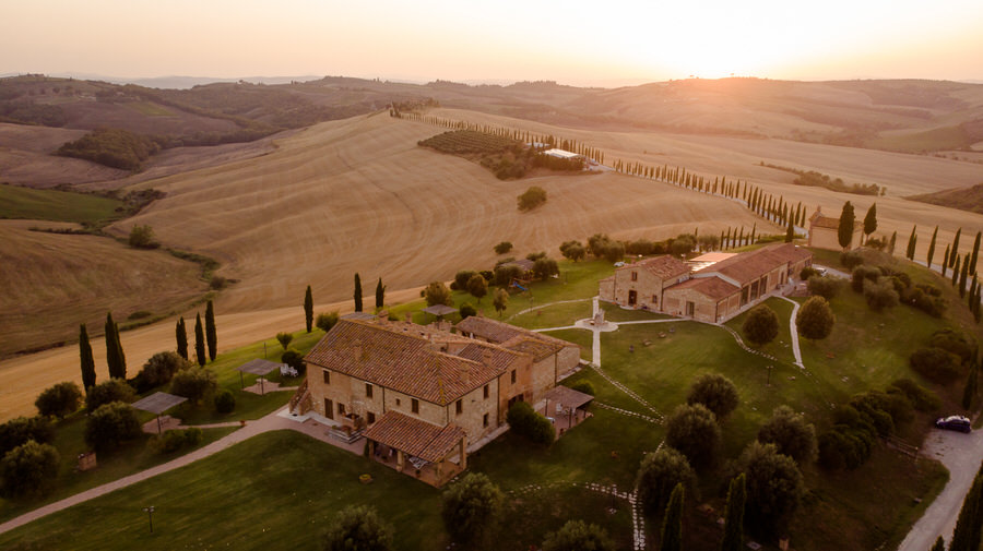 Podere Baccoleno Asciano Siena view from the top