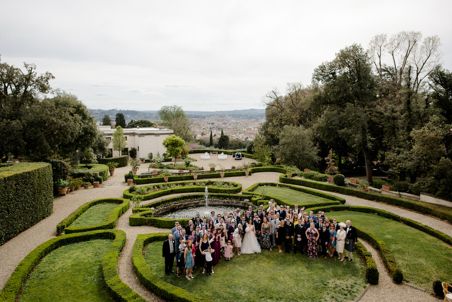 A nice group photo with Florence view from Villa il Garofalo