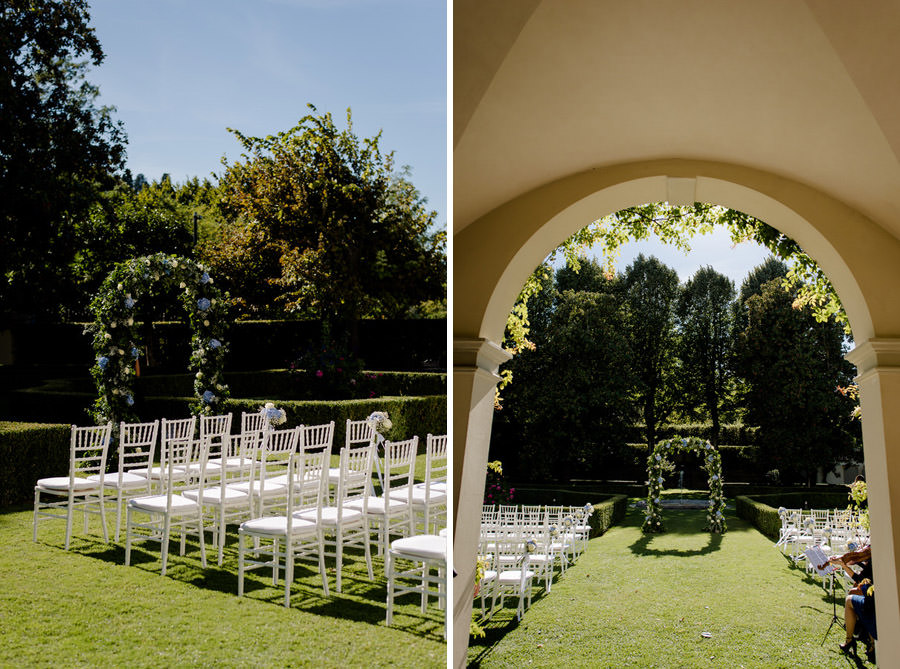 Details of ceremony in the garden of Villa La Vedetta