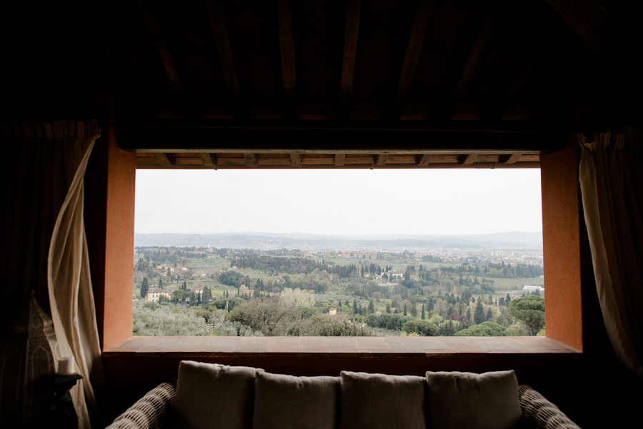 view form the tower of Villa Le Fontanelle Florence