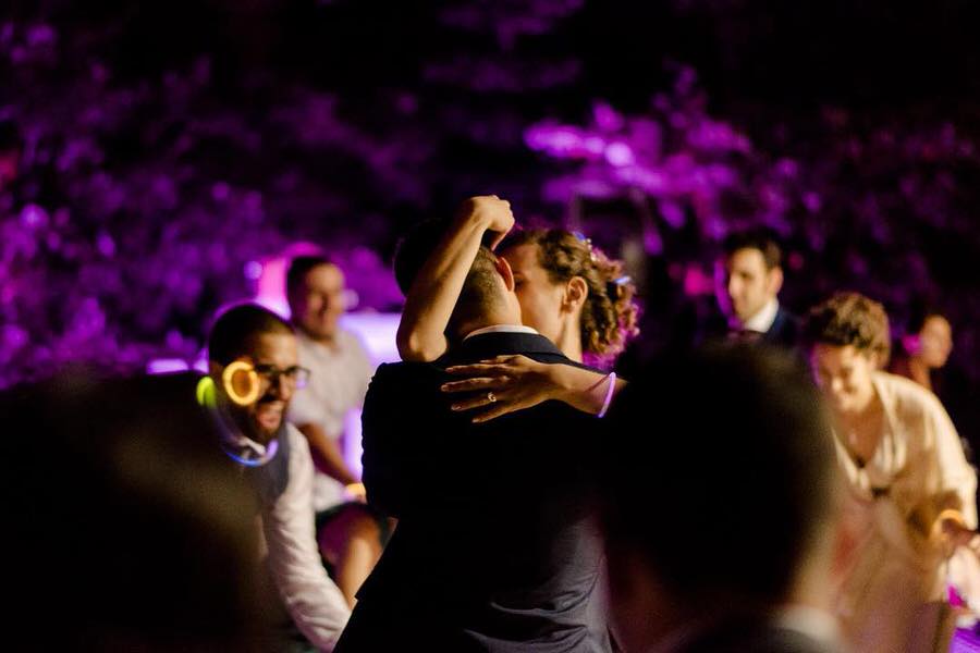 wedding couple dancing together during the first dance