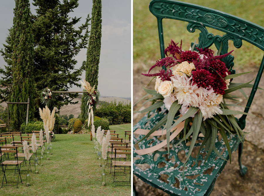 wedding decoration autumn colors flowers