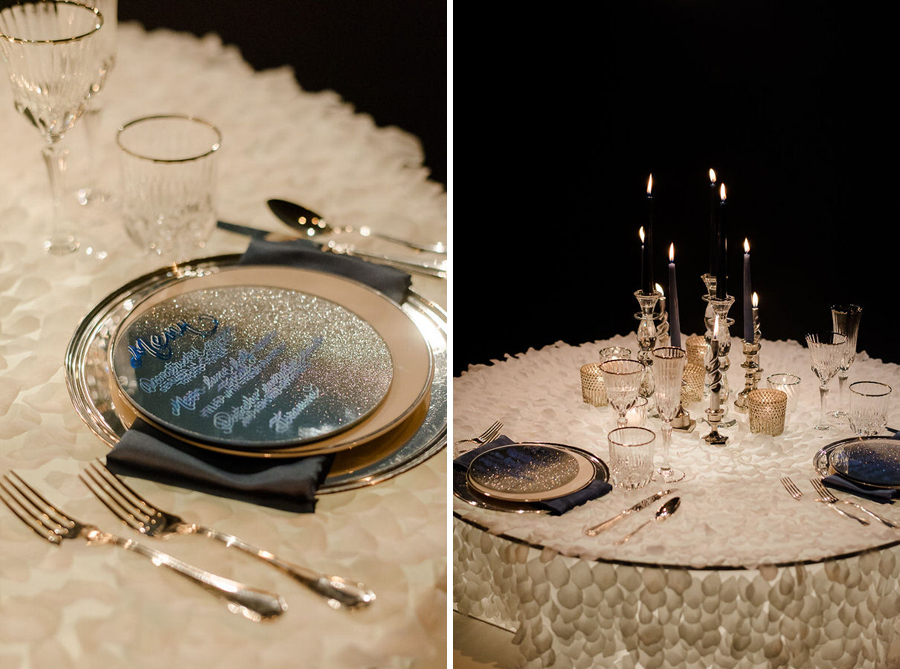 details of wedding table