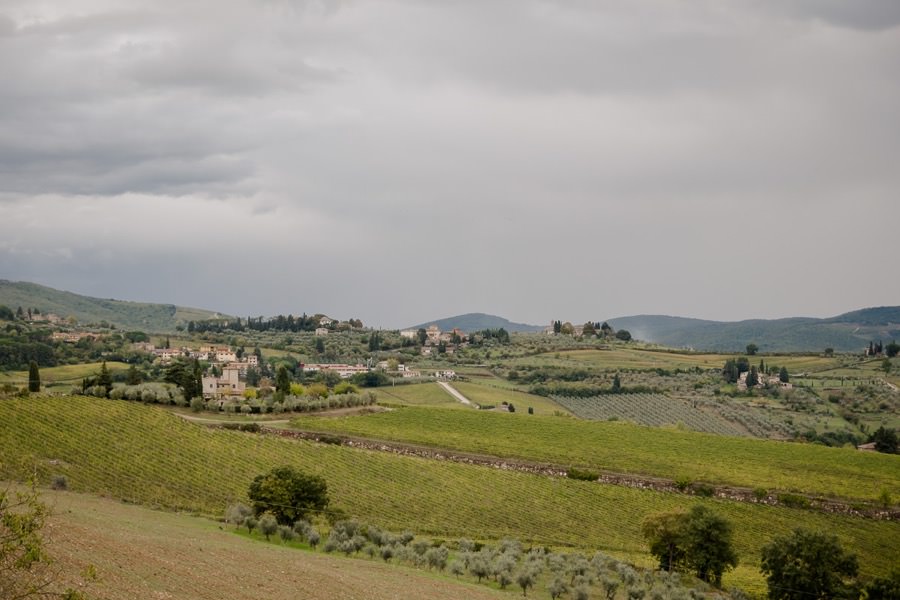 Panzano in Chianti view of the hils