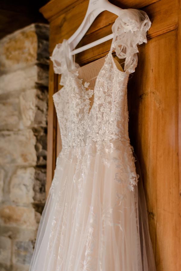 Bridal dress detail