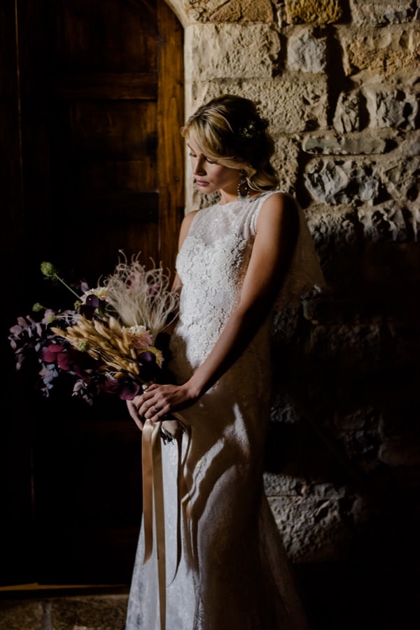 bride portrait in tuscany