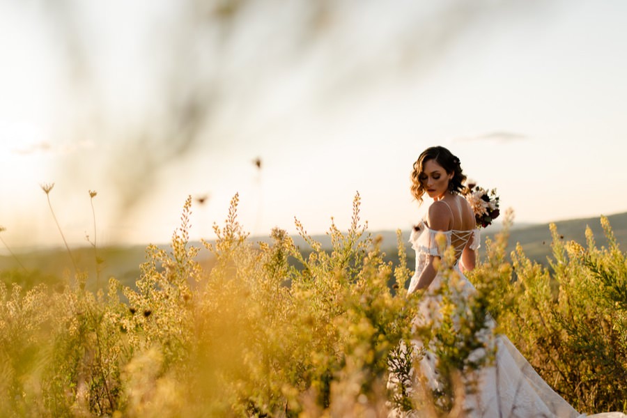 bride portrait in tuscany